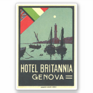 Sticker Hotel Briannia Genova