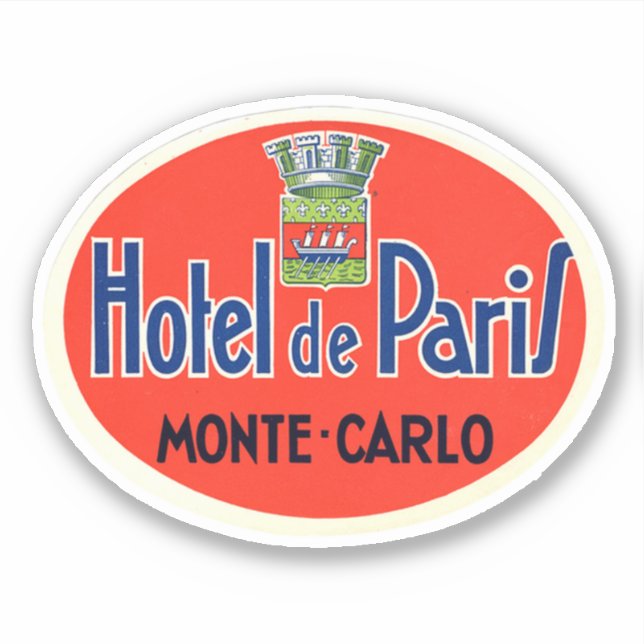 Sticker Hôtel de Paris Monte Carlo Monaco (Devant)