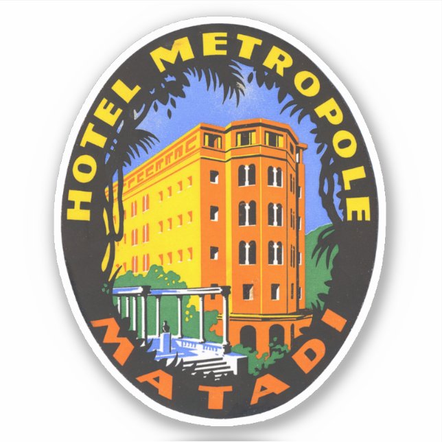 Sticker Hotel Metropole Matadi Africa (Devant)