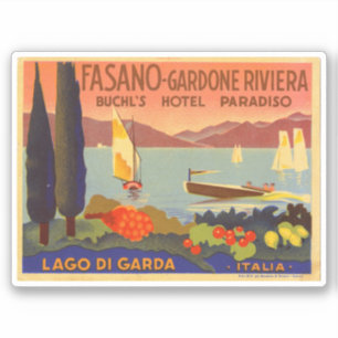 Sticker Hotel Paradiso Fasoan Gardone Riviera