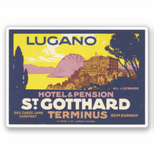 Sticker Hotel & Pension St. Gotthard Lugano