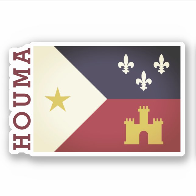 Sticker Houma, Louisiane (Devant)
