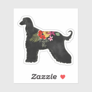 Sticker Hound afghan Selle bohème florale