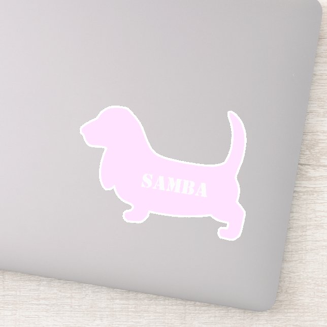 Sticker Hound Basset personnalisé (Détail)