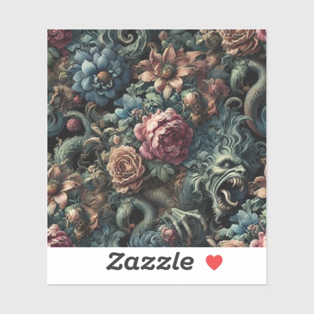 Sticker Howl of the Gilded Wild – Gothic Mythical  (Feuille)