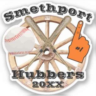 Sticker Hubbers de Sméthport #1 Fan Baseball Softball et B
