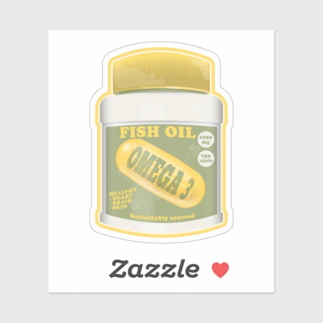 Sticker Huile de poisson oméga 3 (Feuille)