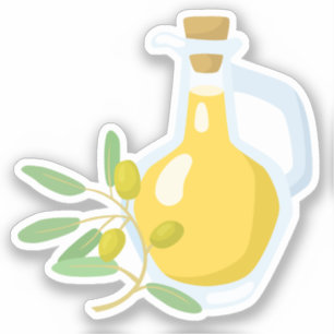 Sticker Huile d'olive esthétique et Vin d'olive