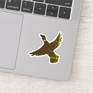 Sticker Huile d'or Artistic Flying Duck