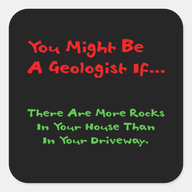 Sticker Humour de géologie (Devant)