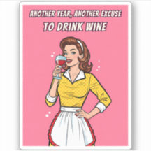 Humour Vin Rétro Vintage Rose Pop Art