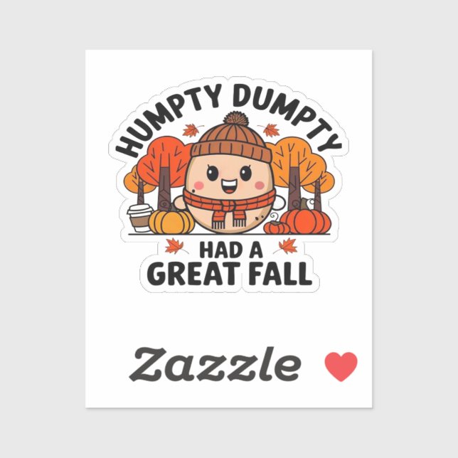 Sticker Humpty Dumpty, Drôle Thanksgiving (Feuille)
