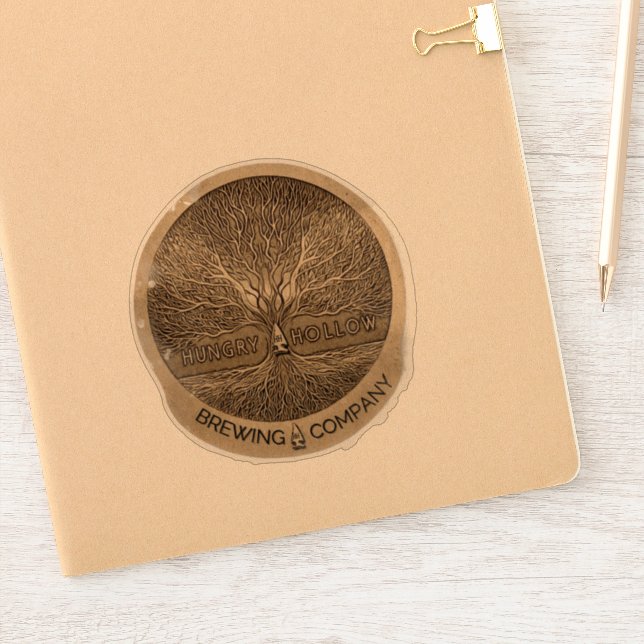 Sticker Hungry Hollow Brewing Company Transparent Kiss Cut (Carnet)