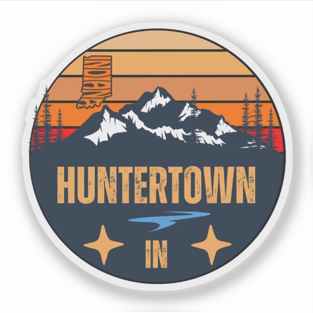 Sticker Huntertown, Indiana (Devant)