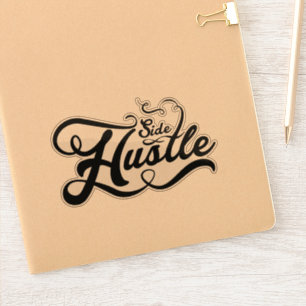 Sticker Hustle latéral Noir Effacer