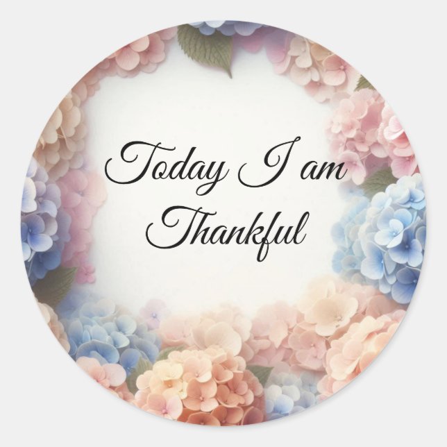 Sticker Hydrangea Thankfulness (Devant)