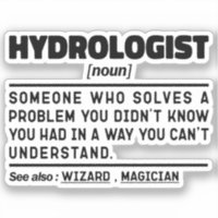 Hydrologue Nom Amoureux de la Science Étudiant Rem