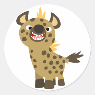 Sticker Hyena Cartoon Doux et Souriant