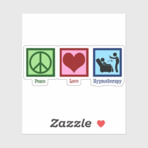 Sticker Hypnothérapeute Peace Love Hypnothérapie