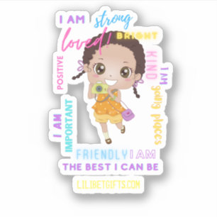 Sticker I AM - Positive Black Brown Girl Affirmations