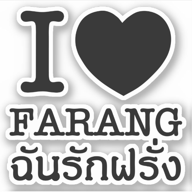 Sticker I Black Heart (Amour) Farang (Devant)
