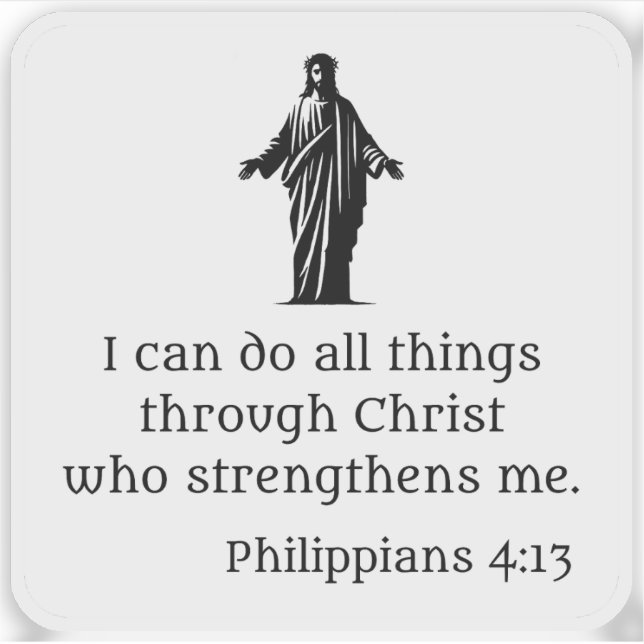 Sticker I Can Do All Things Through Christ (black) (Devant)
