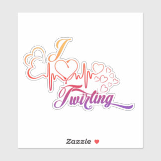 Sticker I COEUR Twirling 6X6 Decal
