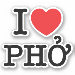 Sticker I Heart (Amour) Pho