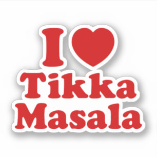 Sticker I Heart (Amour) Tikka Masala