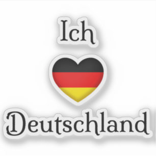 Sticker "I heart Germany" "Ich Liebe Deutschland" Allemand