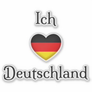 Sticker "I heart Germany" "J'aime l'Allemagne" German