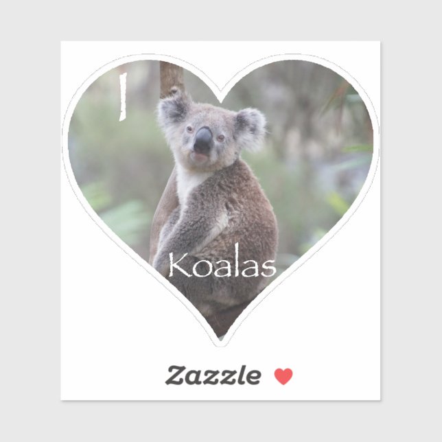 Sticker I Heart Koalas (Feuille)