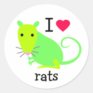 Sticker I Heart Rats