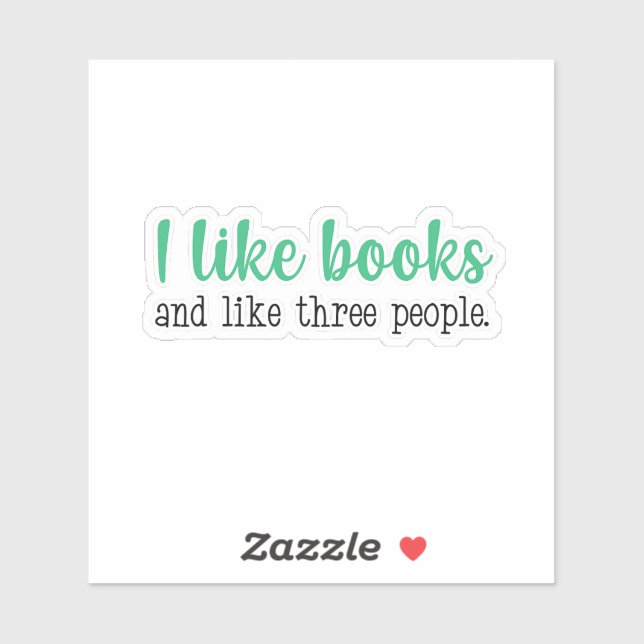 Sticker I Like Books (Feuille)