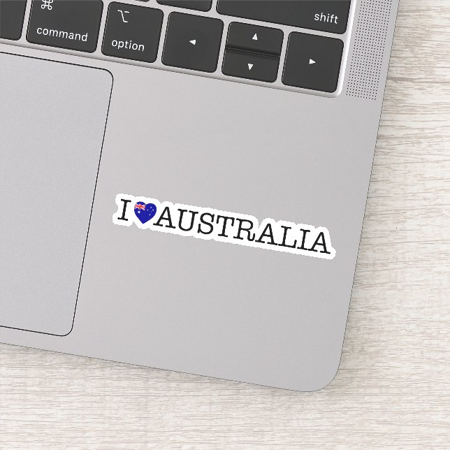 Sticker I Love Australia (Détail)