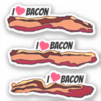 Sticker I Love Bacon