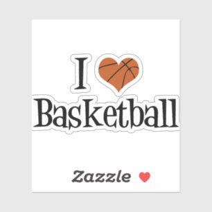 Sticker I Love Basketball