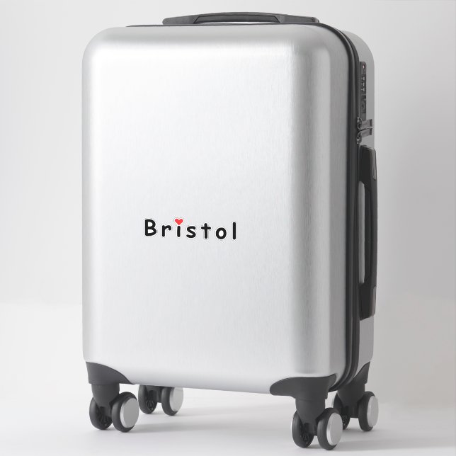 Sticker I love Bristol (Sur valise)