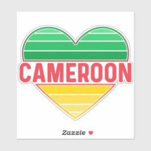 Sticker I Love Cameroon, Coeur camerounais