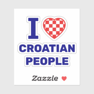 Sticker I Love Croatian People