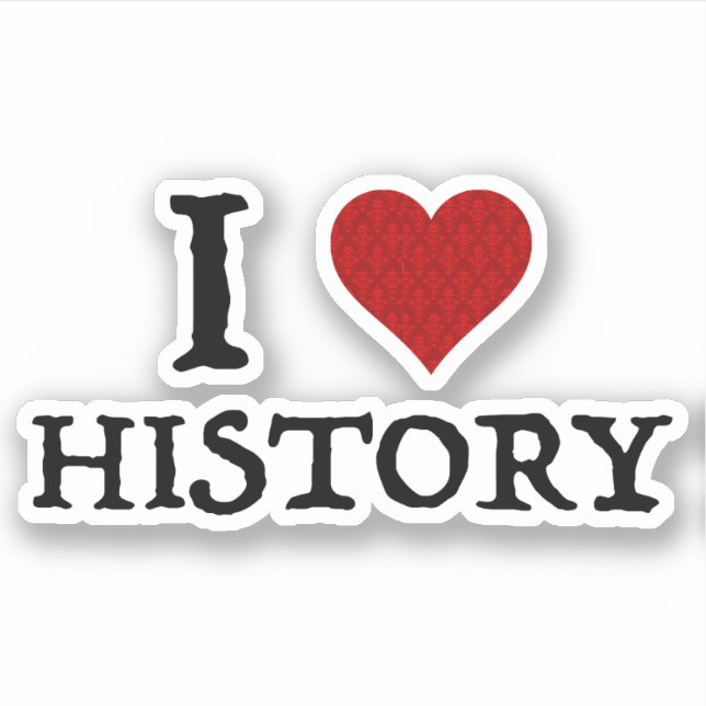 Sticker I Love (Heart) History (Devant)