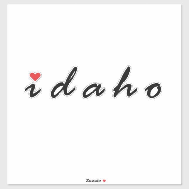 Sticker I love Idaho (Feuille)