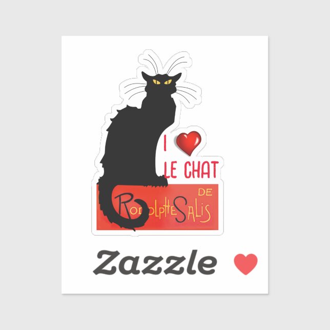 Sticker I Love Le Conversation Noir (Feuille)