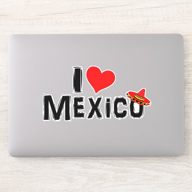 Sticker I Love Mexico (Ordinateur)