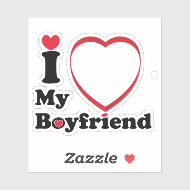 Sticker I Love My Boyfriend (Feuille)