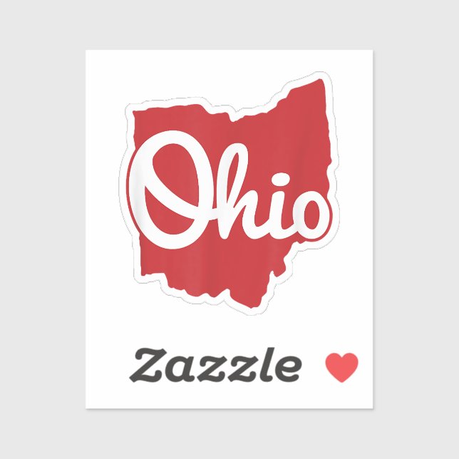 Sticker I love My Ohio Home Script Ohio (Feuille)