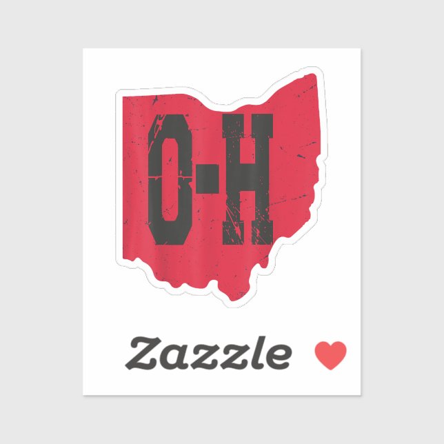 Sticker I Love My Ohio Home Script Ohio Buckeye State (Feuille)