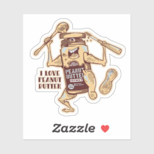 STICKER I LOVE PEANUT BUTTER