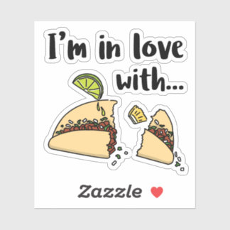 Sticker I love tacos au berger