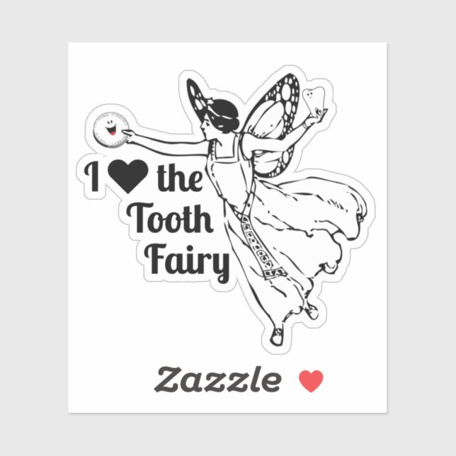 Sticker I Love The Tooth Fairy! (Feuille)